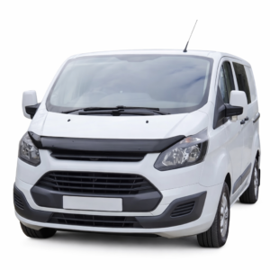 Black bonnet protector for Ford Transit Custom 2012-2018 MK1 model front hood guard.