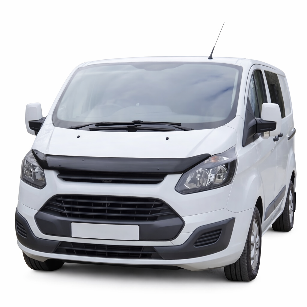 Ford Transit Custom MK1 2012 to 2018 Bonnet Protector 1 Black bonnet protector for Ford Transit Custom 2012-2018 MK1 model front hood guard.