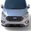 Ford Transit Front Splitter fitted on Mk9 2020+ front bumper in gloss black, front view