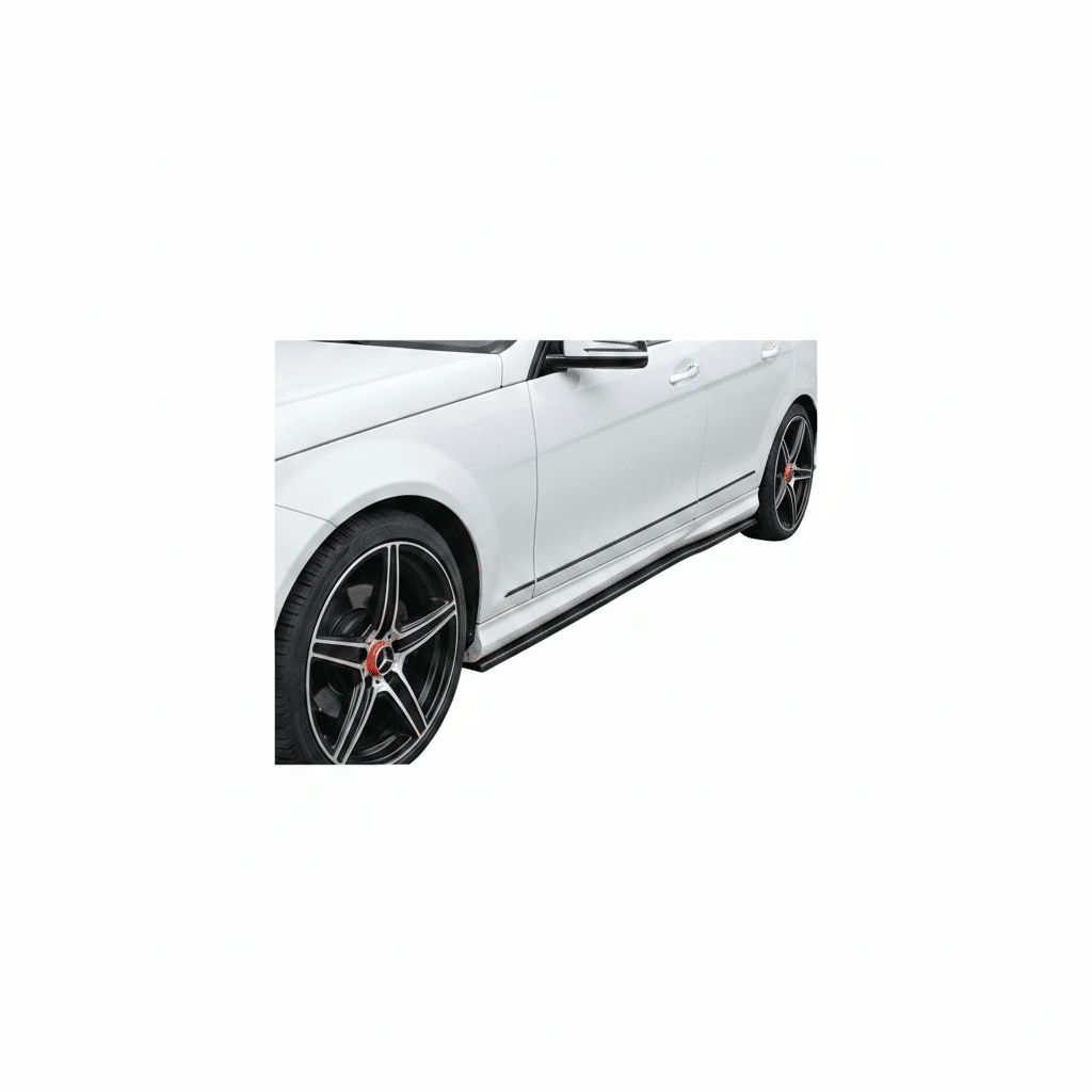 Side Skirts Extensions for Mercedes C Class W204 2007-2014 3 Gloss Black Side Skirt Extensions for Mercedes C Class W204 2007-2014