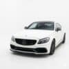 Gloss black front splitter for Mercedes C-Class W205 C63 AMG Coupe (2016-2018).