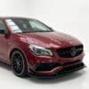 Mercedes CLA45 AMG C117 Facelift front splitter in high gloss black finish for 2017-2019 models.