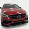 Mercedes CLA45 AMG C117 Facelift front splitter in high gloss black finish for 2017-2019 models.