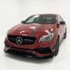 Mercedes CLA45 AMG C117 Facelift front splitter in high gloss black finish for 2017-2019 models.