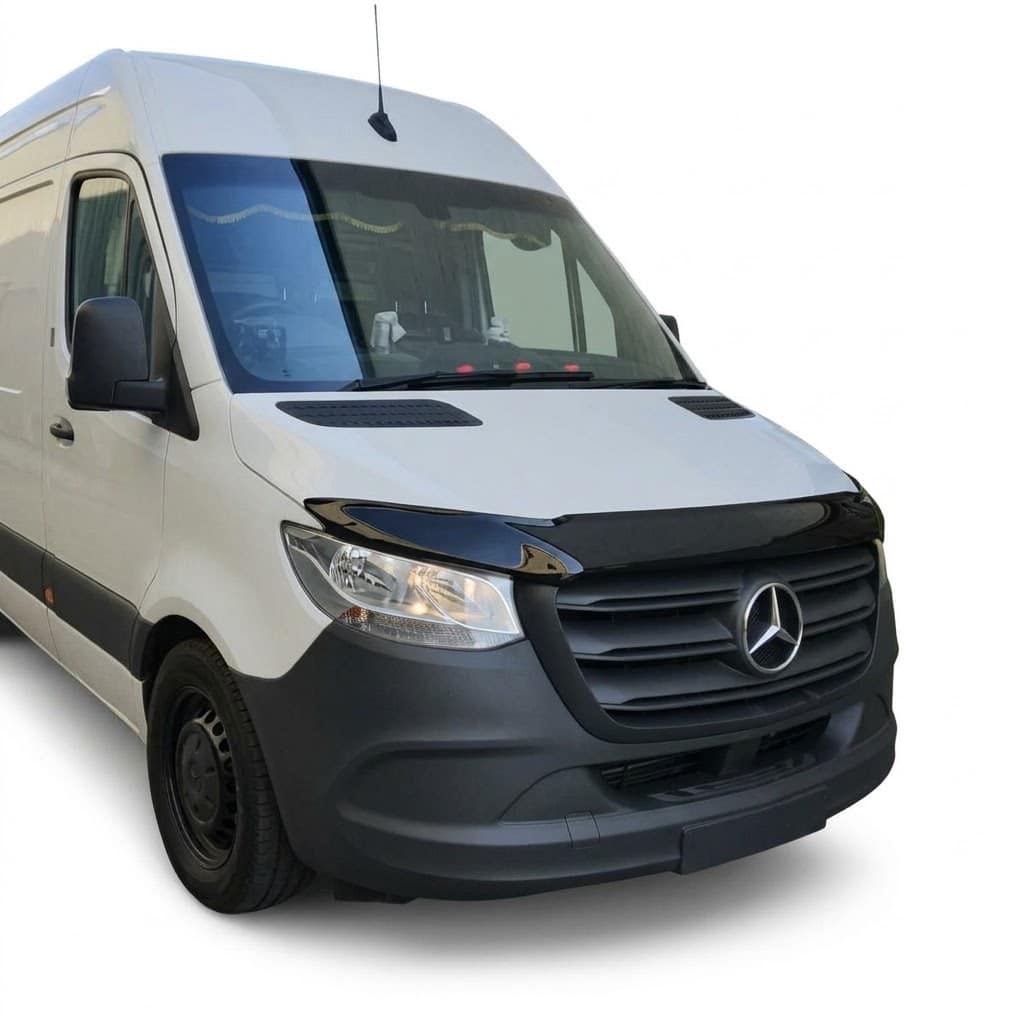 Mercedes Sprinter W907 2018 Onwards Bonnet Protector 2 Black stone chip protection bonnet protector for Mercedes Sprinter W907 (2018-present)