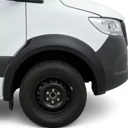 Wide Wheel Arch Kit for Mercedes Sprinter W907 2018+ 1 Mercedes Sprinter W907 camper van with off-road wide wheel arches