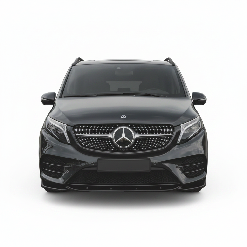 Front Splitter for Mercedes V Class W447 Facelift AMG-Line (2019+) 4 Gloss Black Front Splitter Lip Spoiler for Mercedes V Class W447 Facelift AMG-Line 2019+