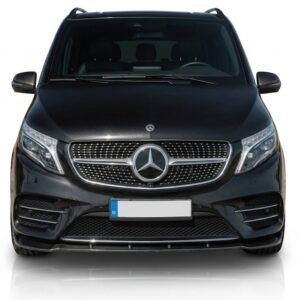 Gloss Black Front Splitter Lip Spoiler for Mercedes V Class W447 AMG Line 2014-2019
