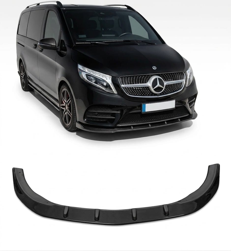Front Splitter for Mercedes V Class W447 (2014-2019) 4 Gloss Black Front Splitter Lip Spoiler for Mercedes V Class W447 AMG Line 2014-2019