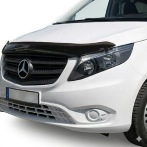 Black bonnet protector stone chip guard for Mercedes Vito W447 (2014-present).