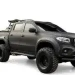 Mercedes X-Class Wide Arch Kit — Bolt Look Matte Black W470 (2017–2020) 3 Matte Black Wide Arch Kit With Bolt Look fitted to a Mercedes X-Class W470.