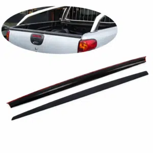 Mitsubishi L200 tailgate boot trim gloss black 2007 2014 rear styling accessory