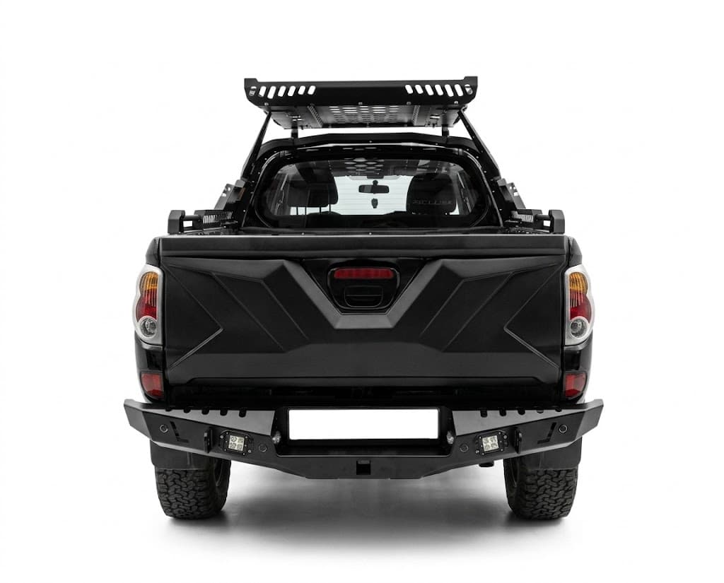 Full Tailgate Protector Cover for Mitsubishi L200 Series 4 2010 to 2014 1 Matte Black Full Tailgate Protector Cover Trim for Mitsubishi L200 Series 4 2010-2014