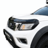 Dark smoke bonnet protector for Nissan Navara NP300 (2014-2021), heavy-duty bug shield and stone chip guard.