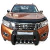 Nissan-Navara-NP300-2014-2021-Gloss-Black-ABS-Plastic-Bonnet-Protector-Front-View-Plus-Auto-Style