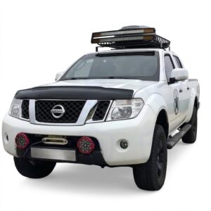 Black Gloss Bonnet Protector for Nissan Navara D40 (2005-2015) Hood Guard Deflector