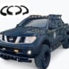 Nissan Navara D40 wide body wheel arch trim kit in matte black finish