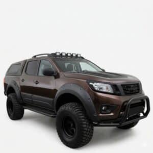 Matte Black Wide Wheel Arch Kit Extensions for Nissan Navara NP300 D23 2014-2017 Non-AdBlue