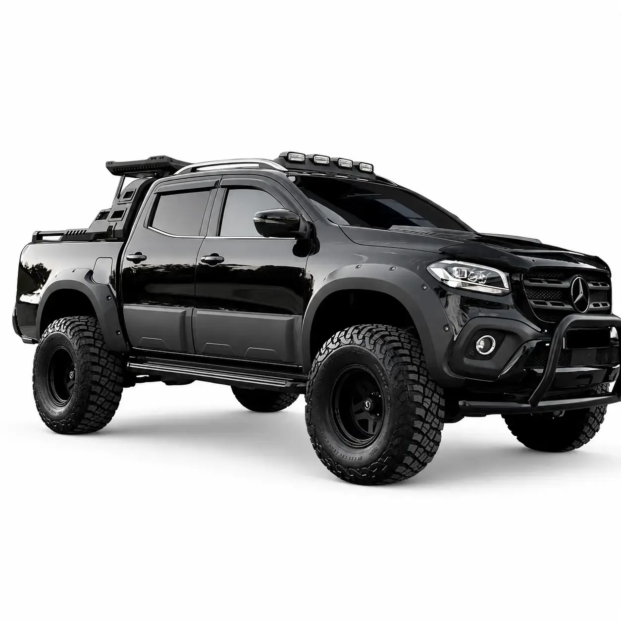Mercedes X-Class Side Door Moulding - Matte Black 4 Piece Set | Plus Auto Style 2 Mercedes X-Class Side Door Moulding