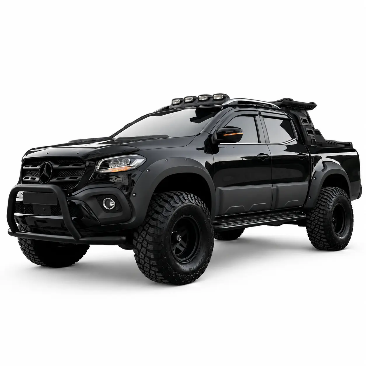 Mercedes X-Class Side Door Moulding - Matte Black 4 Piece Set | Plus Auto Style 1 Mercedes X-Class Side Door Moulding