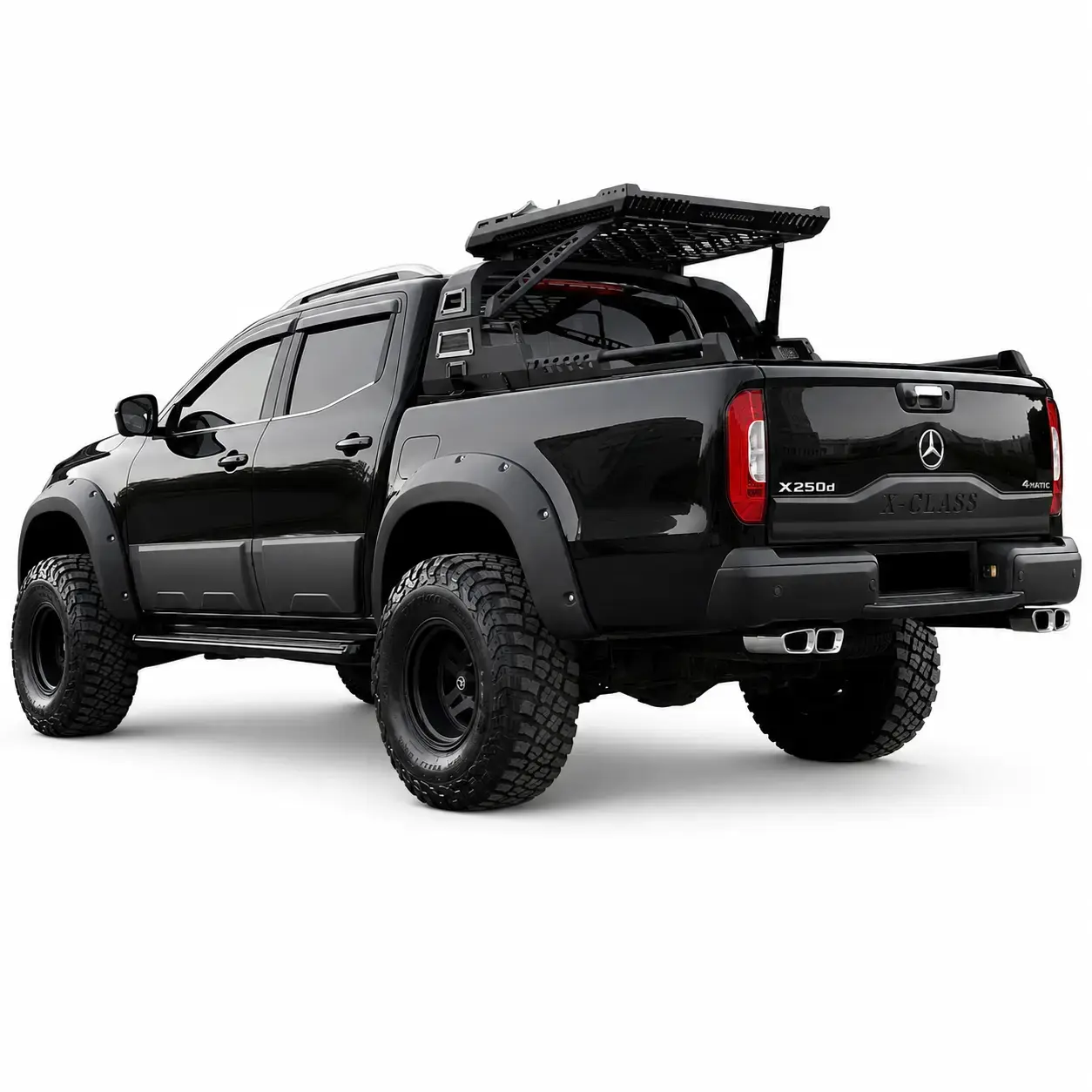 Mercedes X-Class Side Door Moulding - Matte Black 4 Piece Set | Plus Auto Style 3 Mercedes X-Class Side Door Moulding