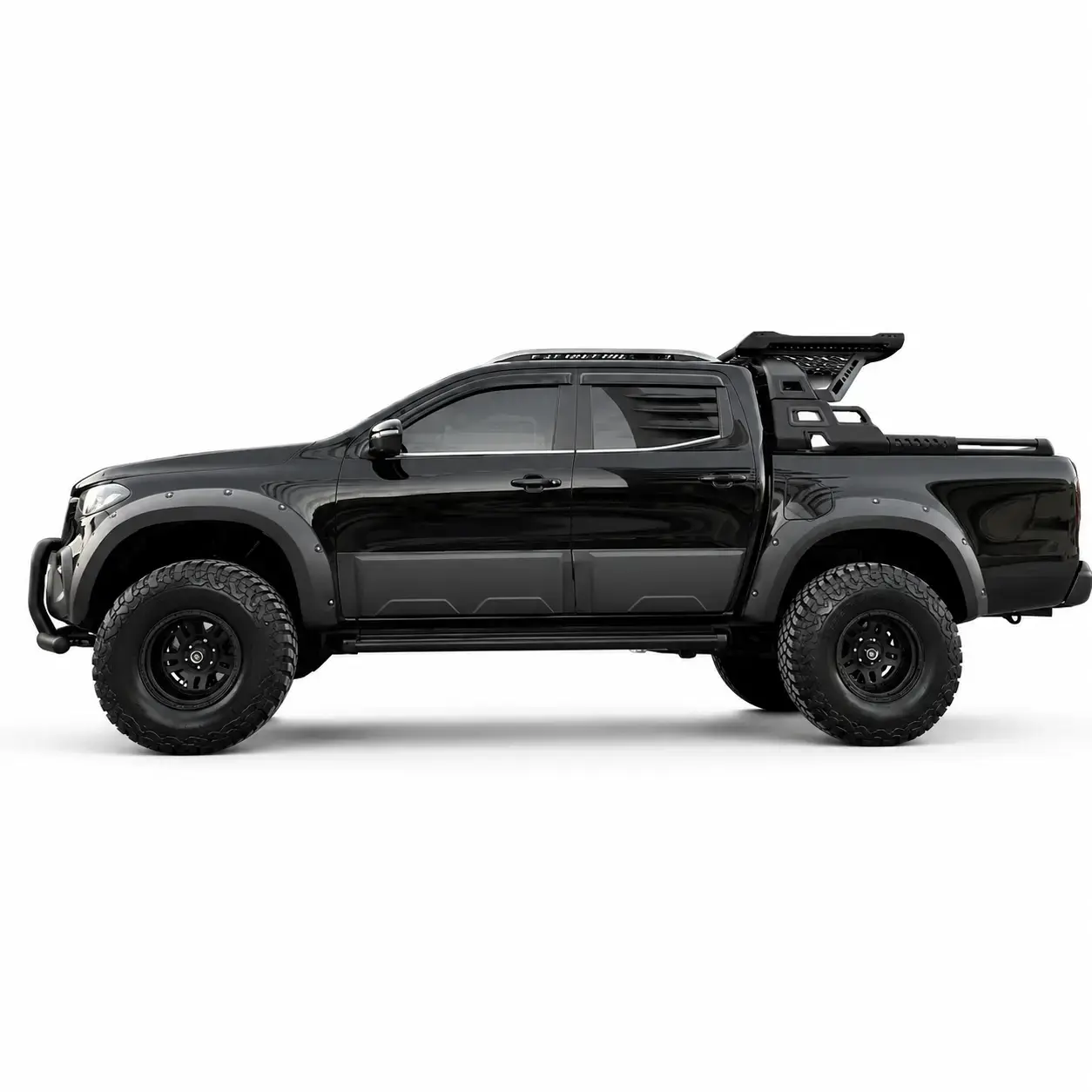 Mercedes X-Class Side Door Moulding - Matte Black 4 Piece Set | Plus Auto Style 6 Mercedes X-Class Side Door Moulding
