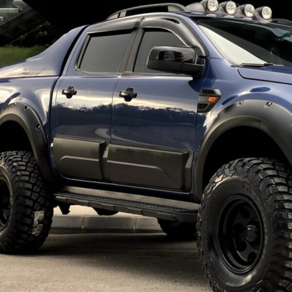 FORD RANGER Onwards 2011 WILDTRACK SIDE DOORS BODY CLADDING Matte Black - 4pcs