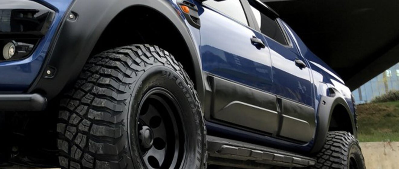 FORD RANGER Onwards 2011 WILDTRACK SIDE DOORS BODY CLADDING Matte Black - 4pcs