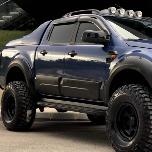 FORD RANGER Onwards 2011 WILDTRACK SIDE DOORS BODY CLADDING Matte Black - 4pcs