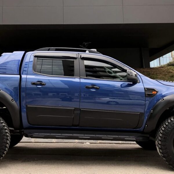 FORD RANGER Onwards 2011 WILDTRACK SIDE DOORS BODY CLADDING Matte Black - 4pcs