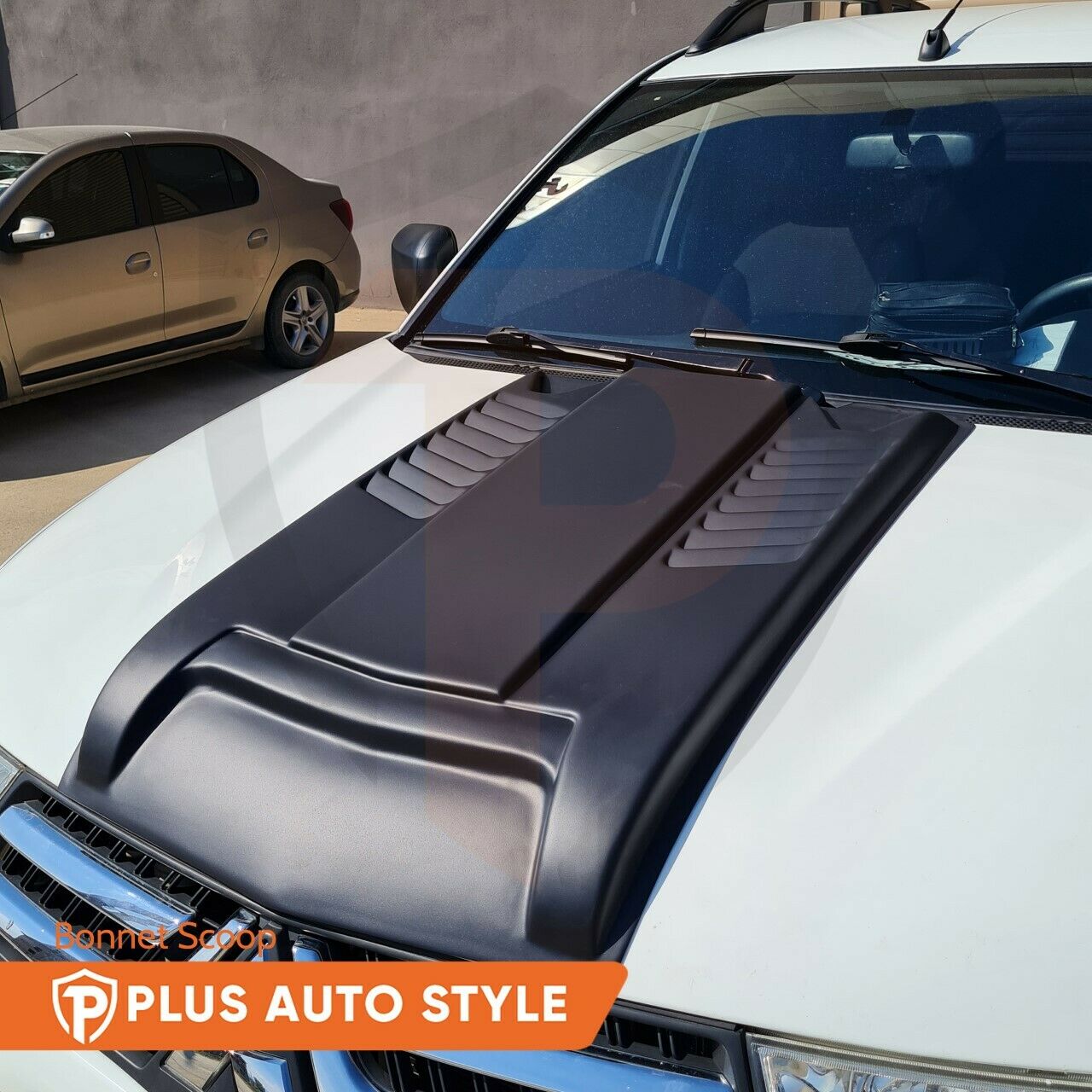 Aggressive New Bonnet Scoop Vent Hood For Mitsubishi L200/Triton Series 4 (2007-2014). Black ABS Plastic. Easy Install.