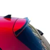Gloss black rear spoiler cap extension for Seat Ibiza FR Mk5 (2017-2021), aggressive 6F hatchback tail gate wing lip.