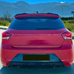 SEAT Ibiza MK5 Rear Valance Gloss Black FR Installed 2017-2021 - Plus Auto Style