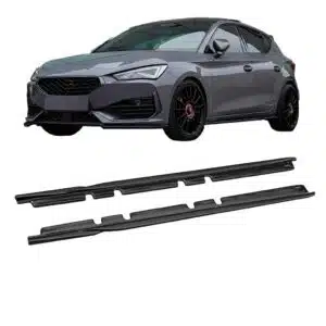 Gloss black side skirts for Seat Leon FR Mk4 and Cupra Leon (2020+) - UK Stock.