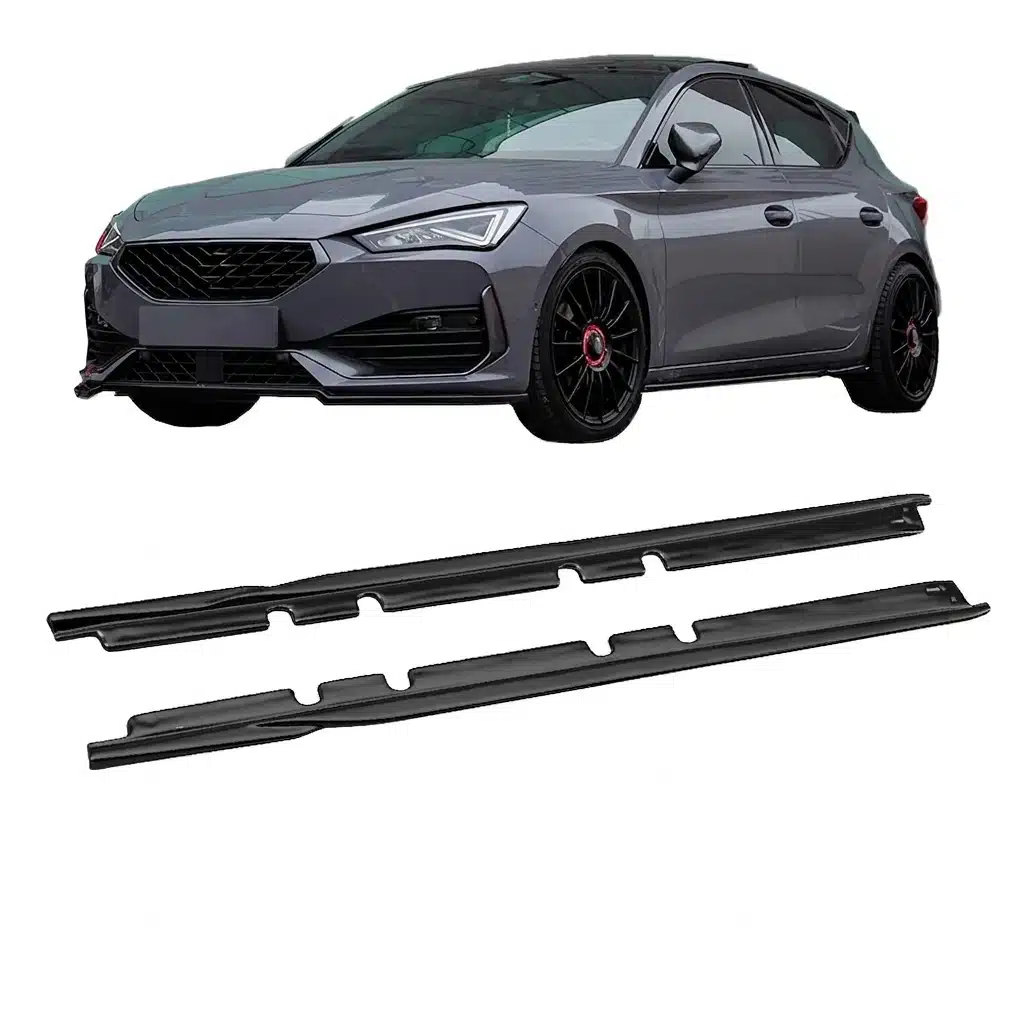 Side Skirts for Seat Leon FR Mk4 / Cupra Leon (2020+) 1 Gloss black side skirts for Seat Leon FR Mk4 and Cupra Leon (2020+) - UK Stock.