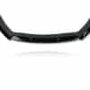 Gloss black front splitter for Seat Leon Mk3.5 Facelift FR and Cupra (2017-2019), aggressive front bumper lip spoiler.