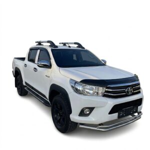Premium Smoked Bonnet Protector for Toyota Hilux 2014-2024 Models – Stylish Stone Chip and Bug Deflector Hood Guard