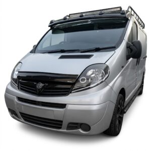 Black Gloss Bonnet Protector for Vauxhall Vivaro B (2014-2019) Hood Guard Deflector