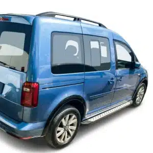 Gloss Black wheel arch trims for VW Caddy MK4 2015-2021 SWB model.
