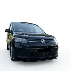 Gloss black V2 front splitter for Volkswagen Caddy MK5 2020 onwards.