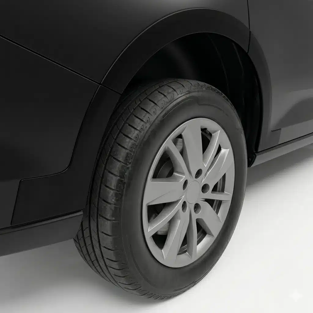 Wheel Arch Kit Gloss Black for VW Caddy MK5 2020 Onwards 4 Gloss black wheel arch fender flare trim covers for VW Caddy MK5 2021