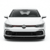 Gloss black V2 front splitter made for the 2020-2024 VW Golf MK8 GTI GTE R-Line.