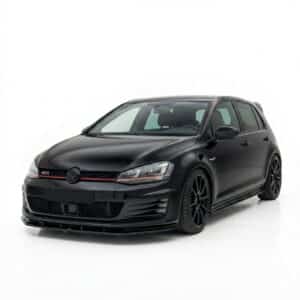 VW Golf GTI Mk7 fitted with a gloss black front splitter lip spoiler