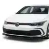 Gloss black V2 front splitter made for the 2020-2024 VW Golf MK8 GTI GTE R-Line.