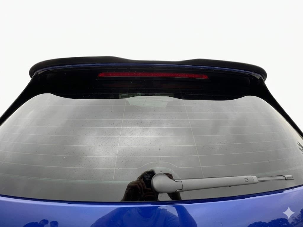 VW Golf Mk7 - Mk7.5 GTI R R-Line 2013 - 2020 Spoiler Cap 3 Gloss black rear spoiler cap extension for VW Golf Mk7 & Mk7.5 GTI, R, R-Line (2013-2020), aggressive roof wing lip.