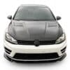 Gloss black v2 front splitter for VW Golf Mk7 R (2013-2016) - Version 2 aggressive design.