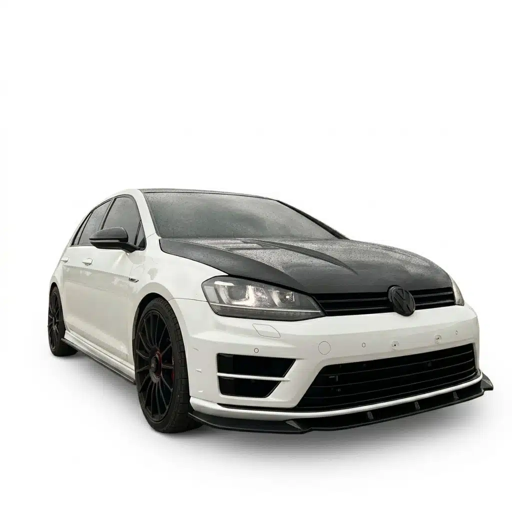 Front Splitter for VW Golf Mk7 R v2 (2013-2016) 1 Gloss black v2 front splitter for VW Golf Mk7 R (2013-2016) - Version 2 aggressive design.