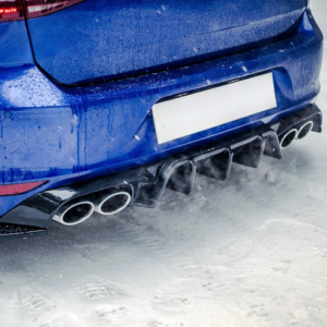 VW Golf MK7 R Rear Valance Gloss Black Installed 2013-2016 - Plus Auto Style