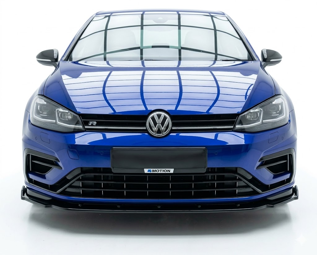 Front Splitter for VW Golf MK7.5 R (2017-2020) 1 Gloss Black Front Splitter Bumper Lip for VW Golf MK7.5 R 2017-2020