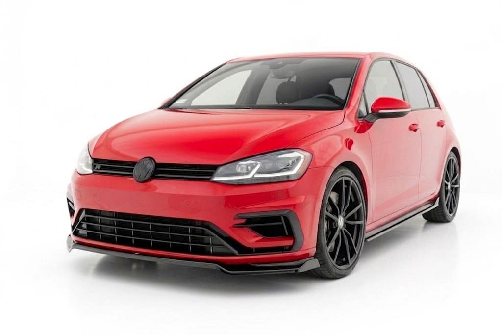 Front Splitter Lip V.2 for VW Golf MK7.5 R (2017-2020) 2 Gloss Black Front Splitter Lip V.2 for VW Golf MK7.5 R Facelift 2017-2020